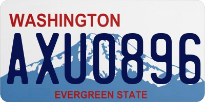 WA license plate AXU0896