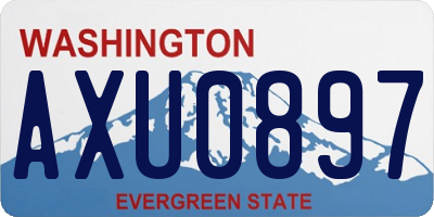 WA license plate AXU0897