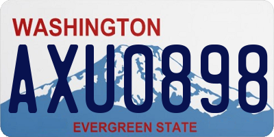 WA license plate AXU0898