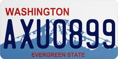 WA license plate AXU0899