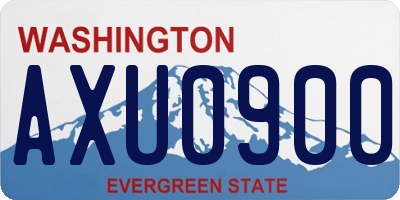 WA license plate AXU0900