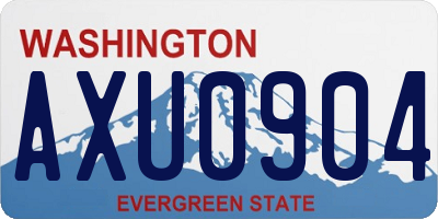 WA license plate AXU0904