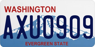 WA license plate AXU0909
