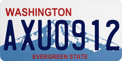 WA license plate AXU0912