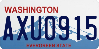 WA license plate AXU0915