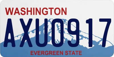 WA license plate AXU0917