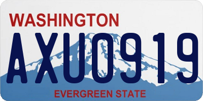 WA license plate AXU0919