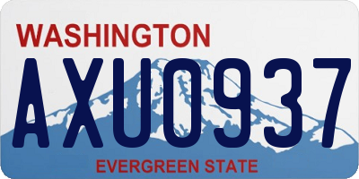 WA license plate AXU0937