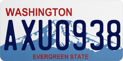 WA license plate AXU0938