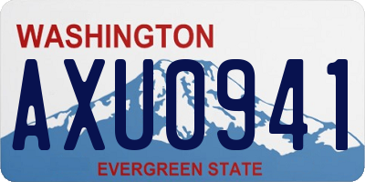 WA license plate AXU0941