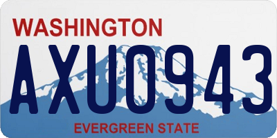 WA license plate AXU0943