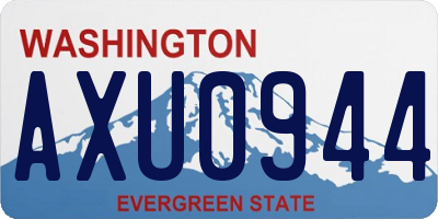WA license plate AXU0944
