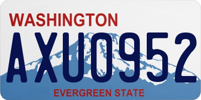 WA license plate AXU0952