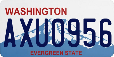 WA license plate AXU0956