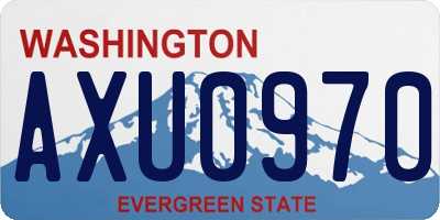 WA license plate AXU0970