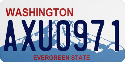 WA license plate AXU0971