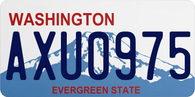 WA license plate AXU0975