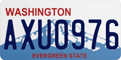 WA license plate AXU0976