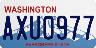 WA license plate AXU0977