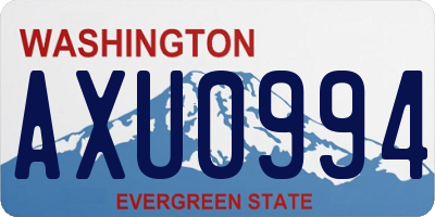 WA license plate AXU0994