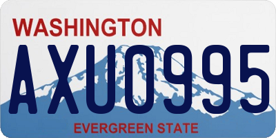WA license plate AXU0995