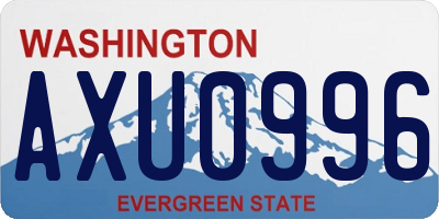 WA license plate AXU0996