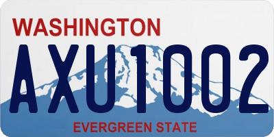 WA license plate AXU1002