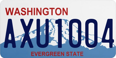 WA license plate AXU1004
