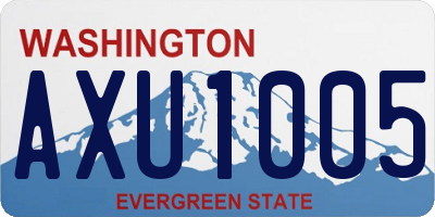 WA license plate AXU1005