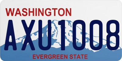 WA license plate AXU1008
