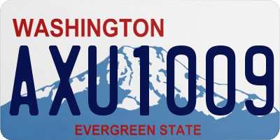 WA license plate AXU1009