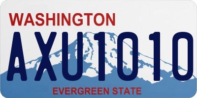 WA license plate AXU1010
