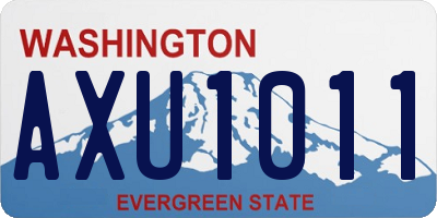 WA license plate AXU1011