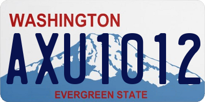 WA license plate AXU1012