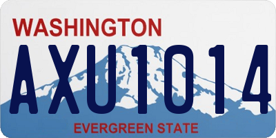WA license plate AXU1014