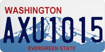 WA license plate AXU1015