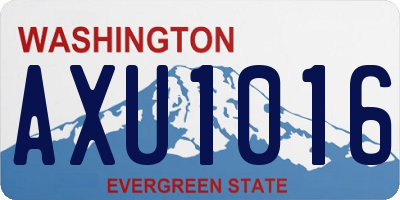 WA license plate AXU1016