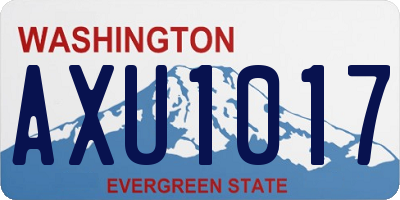 WA license plate AXU1017