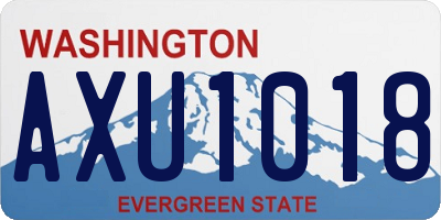 WA license plate AXU1018