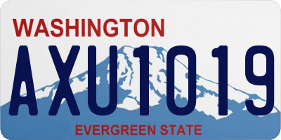 WA license plate AXU1019