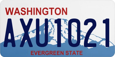 WA license plate AXU1021