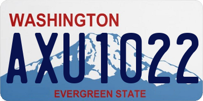 WA license plate AXU1022
