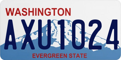 WA license plate AXU1024