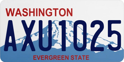 WA license plate AXU1025