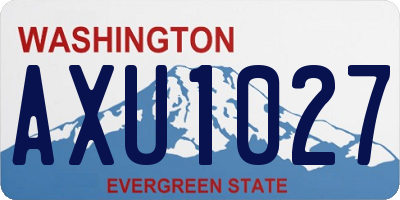 WA license plate AXU1027