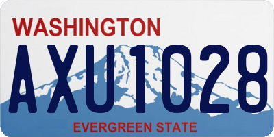 WA license plate AXU1028
