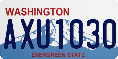 WA license plate AXU1030