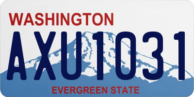 WA license plate AXU1031
