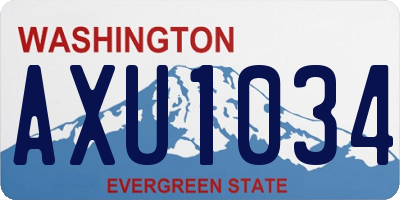 WA license plate AXU1034