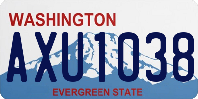 WA license plate AXU1038